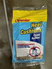 Heel Cushions SHOE PADS 2 FOAM RUBBER CUSHIONS PREMIER Absorbs Shock BRAND NEW