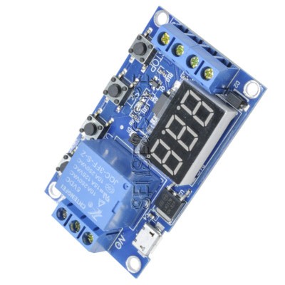 10PCS Digital LED Trigger Delay Cycle Timer Switch Relay Module Micro USB 5V-