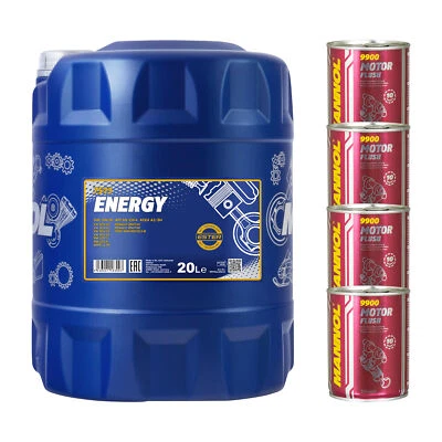 20 L MANNOL Huile Moteur Energy 5W-30 API SL/CF Motor Flush - Photo 1/4