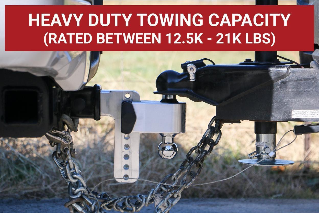 Weigh Safe Trailer Hitch - 180 Hitch - Drop Hitch w/Chrome Combo Ball - 6" Drop