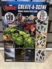 NEW MARVEL AVENGERS CREATE-A-SCENE STICKER ACTIVITY PAD TOY