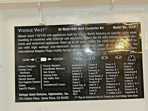 Voltage Valet 50/1600 Watt Voltage Converter Kit for replacement parts AS-IS - Picture 6 of 7