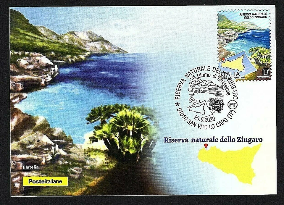 Italia 2020 : Riserva naturale dello Zingaro - Cartolina Poste Italiane