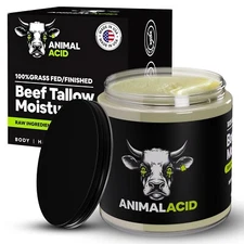 100% Grass Fed Beef Tallow for Skin, Face & Body - Tallow Face Moisturizer