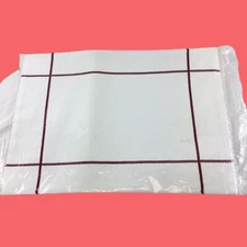 Pampered Chef White Window Pane Napkins (set of 2) & Place Mats (set of 2) New