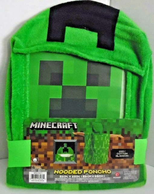 minecraft hooded towel