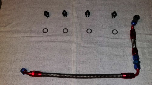 Custom Built Stainless Ducati Monster Oil Cooler Line Kit M600 M750 M900 95-03 