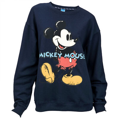 Mickey Mouse Colored Pencil Sketch Navy Colorway Fleece Sweater