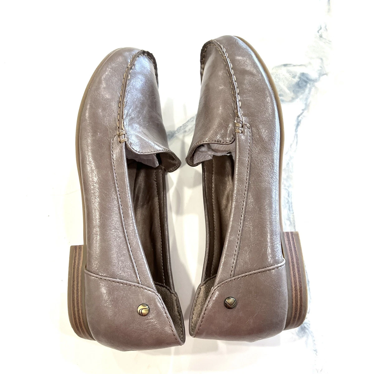 LifeStride Samantha Loafers Women s 10 W Taupe Mushroom