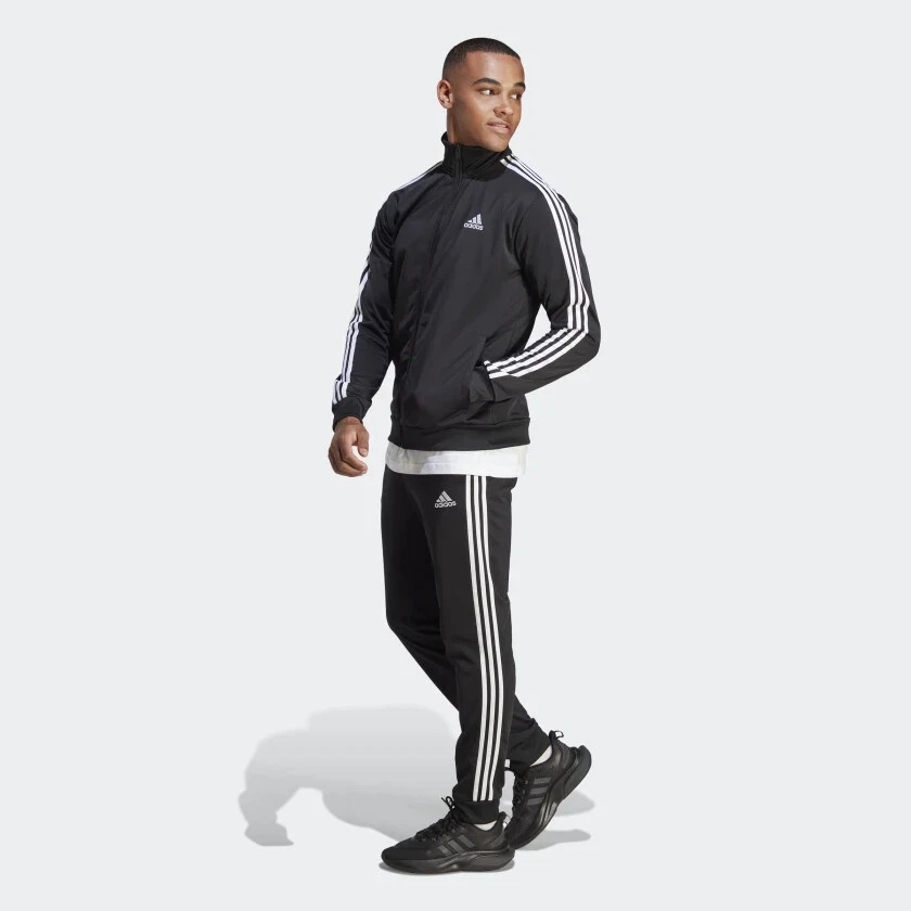 klasse andrageren gips adidas Men&#039;s Basics 3-Stripes Tricot Track Suit (Jacket &amp; Pant)  IC6747 | eBay