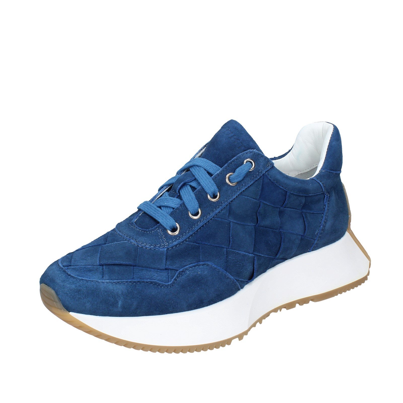 кроссовки scarpe donna STOKTON blu camoscio EY908
