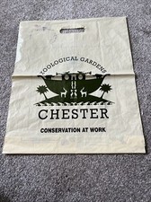 ZOOLOGICAL GARDENS CHESTER ZOO CONSERVATION AT WORK Plastic Carrier Bag - Used