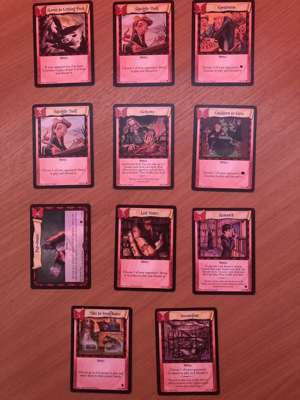 Harry Potter Trading Card Set. 75 In NM Condition. Inc Foil Snitch Card