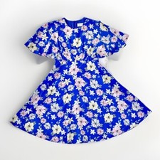 Sale! $148 ELIZA J Dress Blue Floral Print Flutter Sleeve Size 12