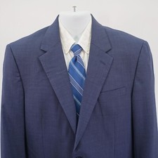 Jos A Bank Wool Blue Birdseye 2 Button Blazer 42L