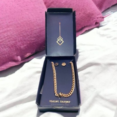 NIB! Violet Harper Gold-Plated Necklace & Earrings Set!