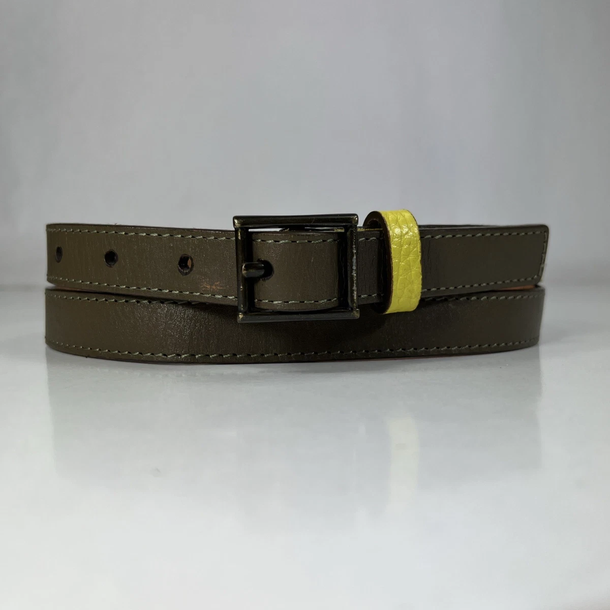 Green Leather Skinny Belts for Women | eBay