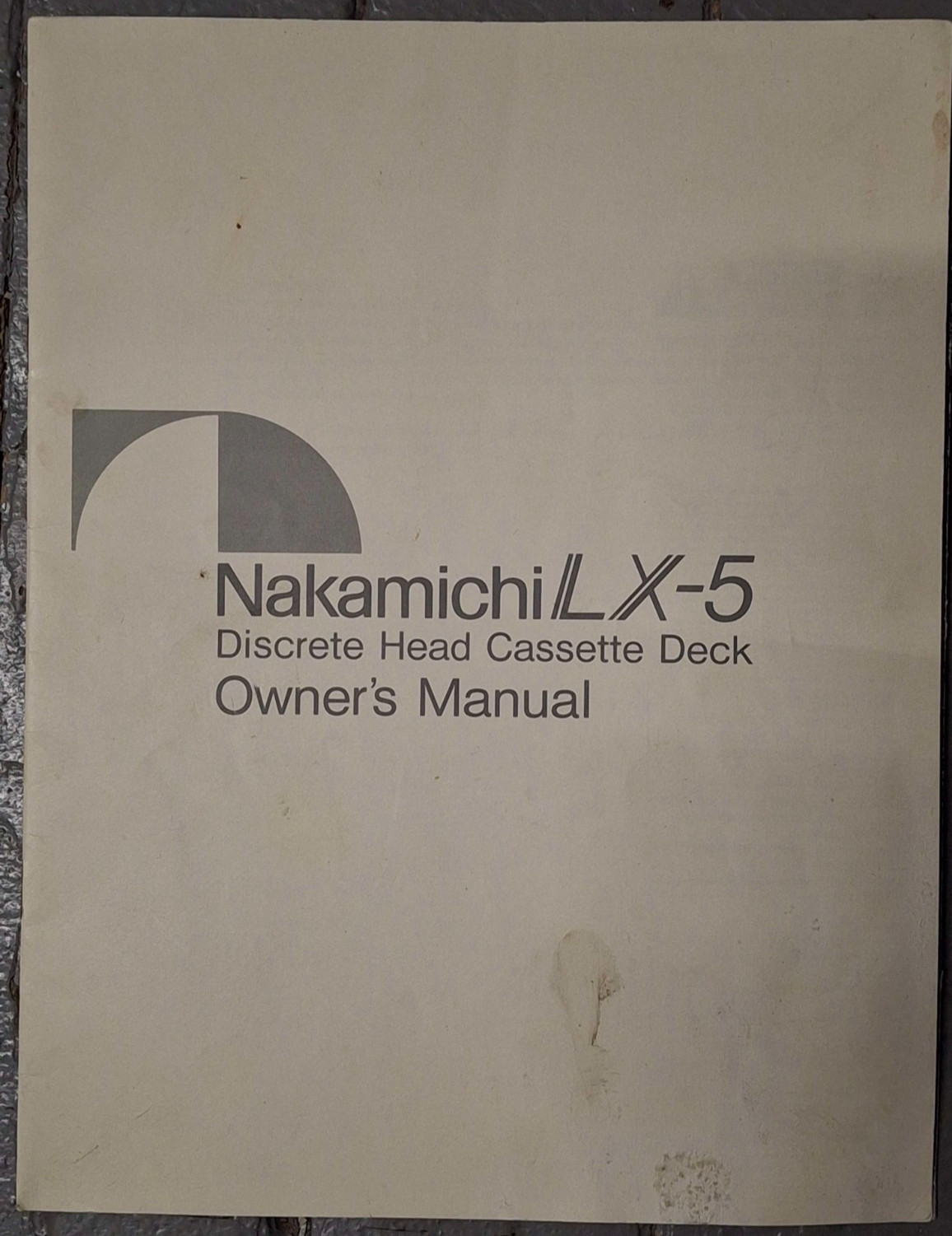 NAKAMICHI LX-3 LX-5 Cassette Deck Owners Manual Original