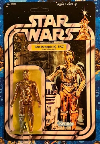 Stan Solo Kenner Style Star Wars C3-PO (Yavin Ceremony)  Mint on Card Carded MOC
