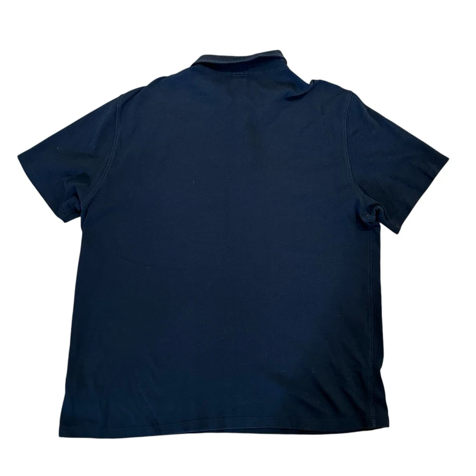 Рубашка поло Michael Kors мужская черная с короткими рукавами на 3 пуговицах спереди хлопок размер XL - Изображение 3 из 4