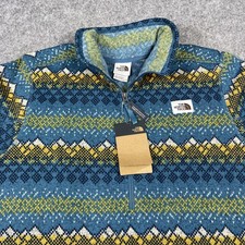 The North Face Gordon Lyons 1/4 Zip Fleece Top LARGE Multicolor Fair Isle NEW