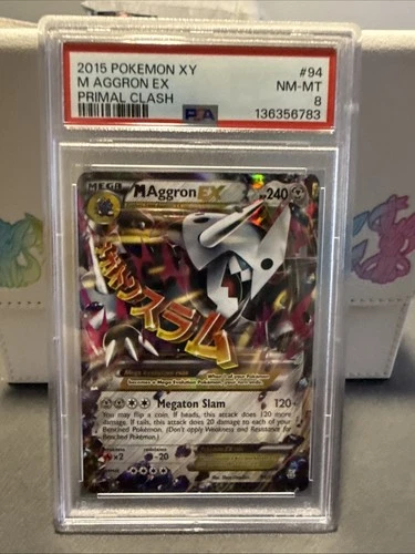 M Aggron EX 94/160 PSA 8 Primal Clash Pokemon TCG