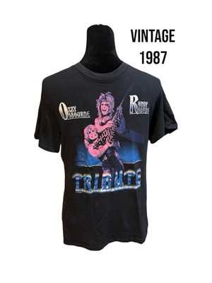 OZZY OSBOURNE RANDY RHOADS TRIBUTE Shirt Men s MEDIUM Vintage 1987 See Photos