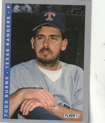 FREE SHIPPING-MINT-1993 Fleer - #318 Todd Burns Texas Rangers