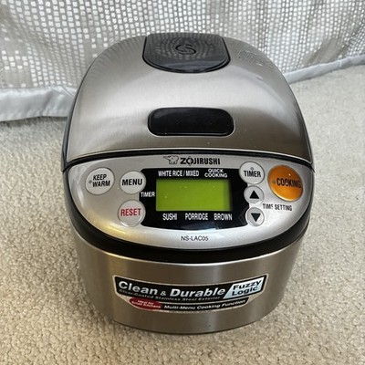 Zojirushi Micom NS-LAC05 3 cup Rice Cooker & Warmer - Stainless Steel And Black