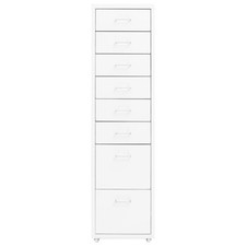 Schedario Mobile Bianco 28x41x109 cm in Metallo