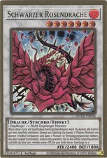 YU-GI-OH, SCHWARZER ROSENDRACHE, P-GOLD, MGED-DE026, 1. Auflage, TOP