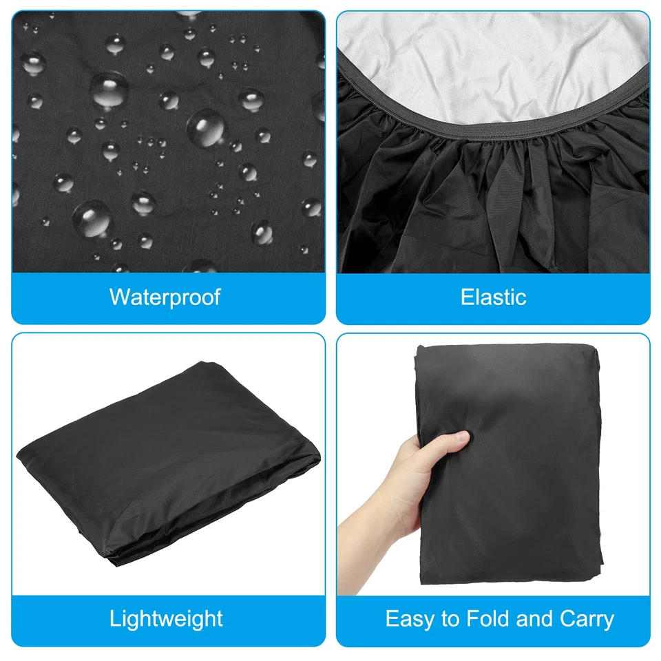 80L Bicycle Rear Rack Rain Cover Waterproof Bike Rain Cover, M, Black - Image 3 of 4