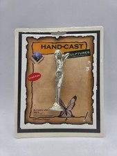 Lead Free Casting Stained Glass Fan Lamp 4" Butterfly Lady Hand Cast Sculpture