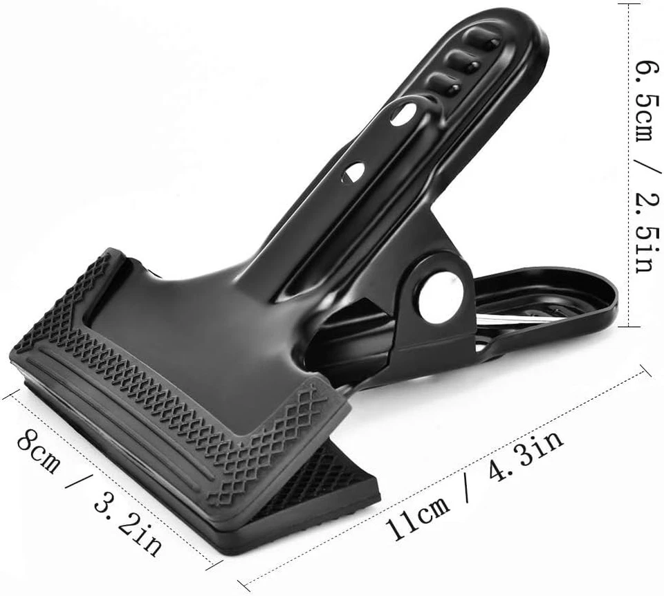 Confezione Due Morsetto Metallo Resistente Supporto Sfondo Clip per Studio Fotografico