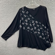 Womens Minimalist Tunic Top 22/24 Floral Asym...