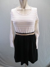 Lands End Size L Womens Multicolor Cotton Blend Stretch Comfy A Line Dress 439