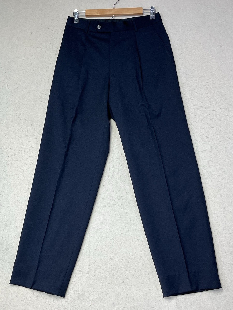 HUGO BOSS Black Dress Pants Wool Men's Size 30R Made In USA