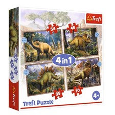 Trefl Preschool 4 in 1 Puzzle - Interesting Dinosaurs