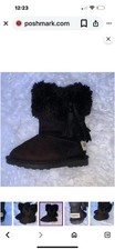 Makalu California Toddler Black Fur Lined Zip Up Winter Ankle Girls Boots Sz 5M