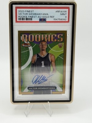 Victor Wembanyama 2023-24 Topps Finest Rookie Gold Refractor Auto 1/50 # Match