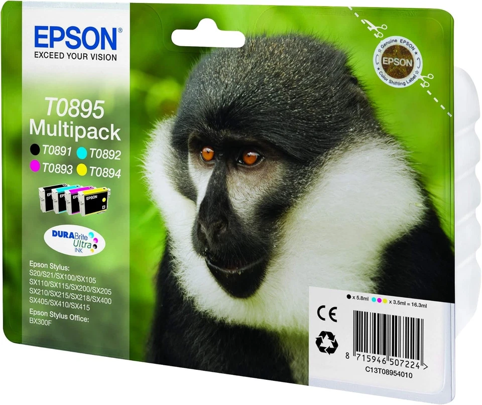 Cartuchos de tinta Epson T0895 4 colores multipack (negro, cian, magenta, amarillo) Bli Foto 2 de 2