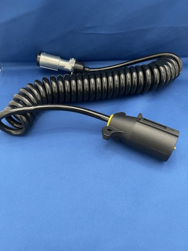 CXTM 7 Pin to 6 Pin Trailer Adapter, Coiled Trailer Cord Stretches to 10Feet