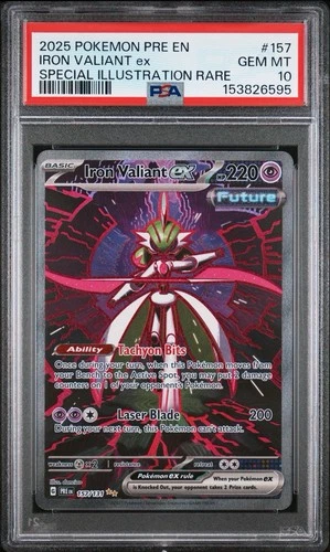 2025 POKEMON PRE EN-PRISMATIC EVOLUTIONS #157 IRON VALIANT EX PSA 10
