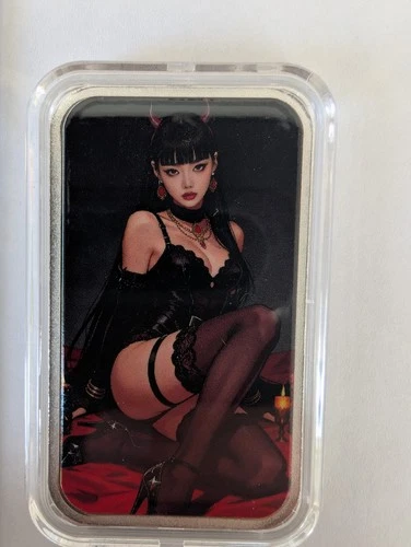 Bullion Baddies Devilish Dahlia 1 Ozt .999 Fine Silver Bar