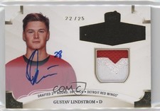 2020-21 Upper Deck The Cup Gold Foil 22/25 Gustav Lindstrom Patch Auto 0t9e
