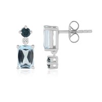 Cavill Himmelblaue Topas Ohrringe 925 Silber Rhodiniert 2,6Ct Brasilien Eleganz