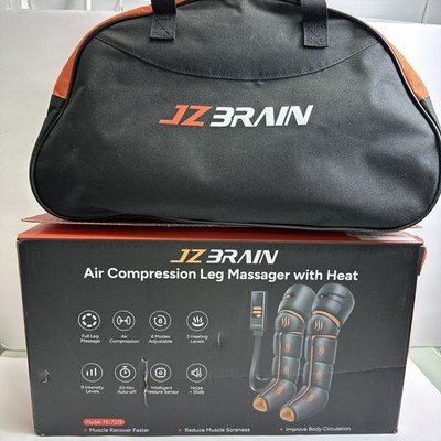 JZ Brain  Leg Massager Air Compression Heat Calf Relief Open Box