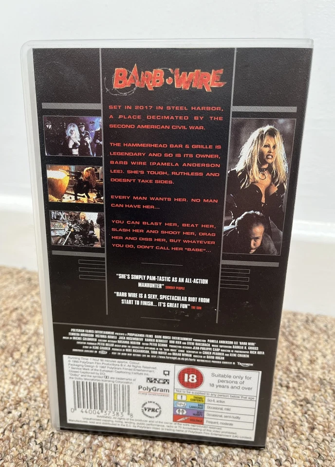 Barb Wire (extended Version XXX) VHS 1996 Pamela Anderson (18) - Image 2 of 3