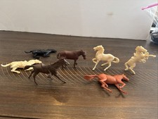 Vintage 1950s 1960s Marx Western Playset Indian Horse Pony Plastic Figures READ