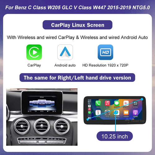 Wireless Carplay Linux Screen for Mercedes Benz GPS Android Auto Car Multimedia - Picture 7 of 24